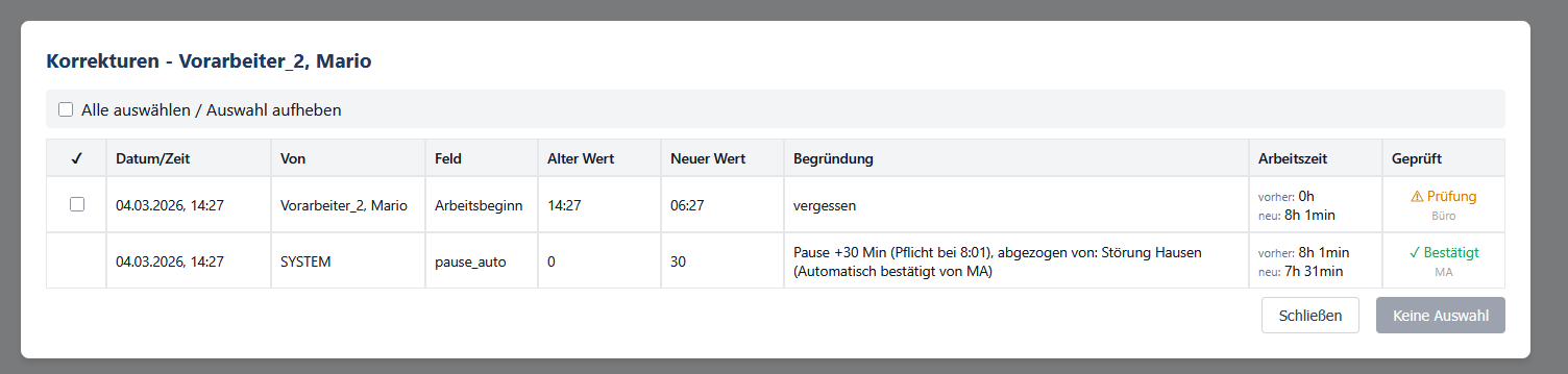 MA+B Korrekturen