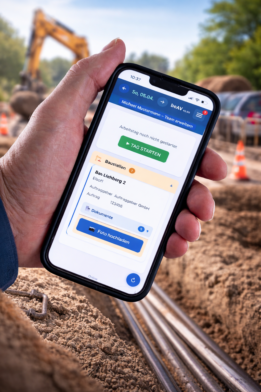 beAV Pro Mobile App - Zeiterfassung
